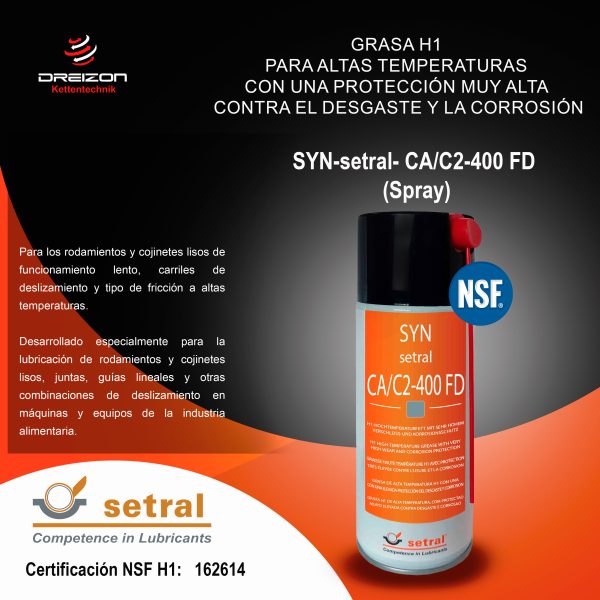 Grasa H1 para altas temperaturas con una protección muy alta contra el desgaste y la corrosión